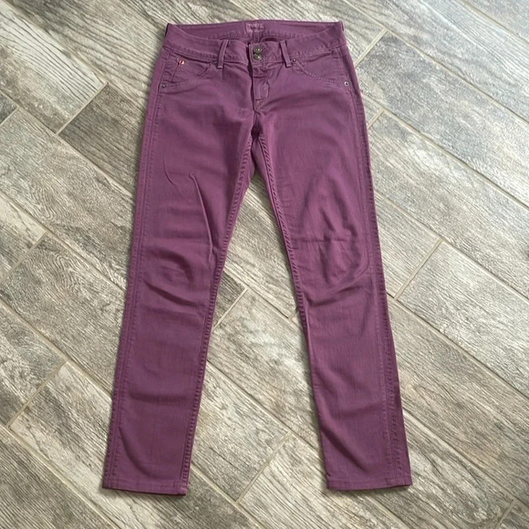 Hudson purple skinny jeans Cotton blend Women’s size 27 - Picture 2 of 13